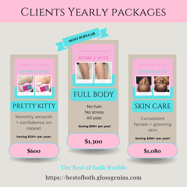 Full Body Waxes Package at The Best of Both Worlds Studio in Columbia, SC